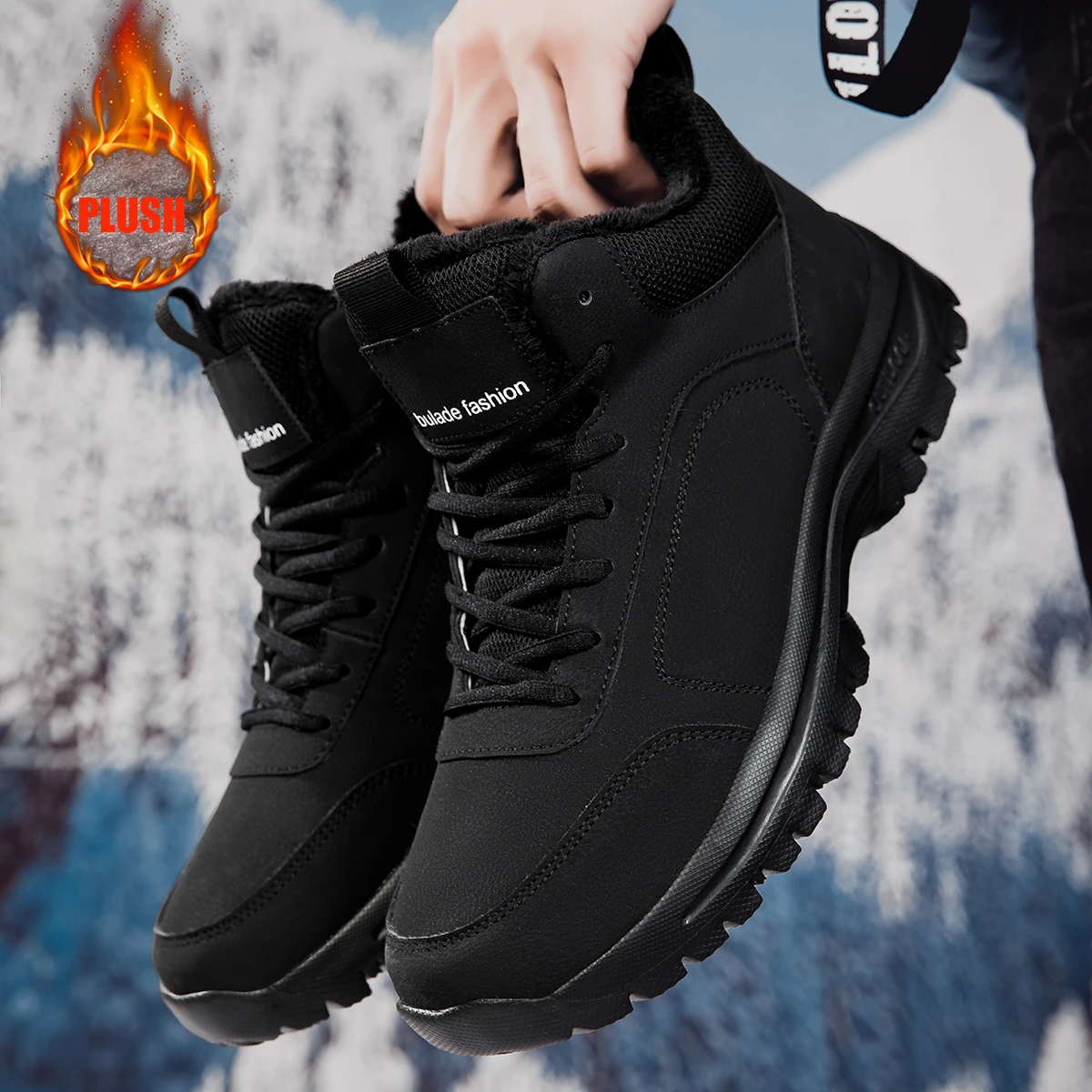 Waterproof Winter Boot - Botas de Neve para Homens, Impermeáveis