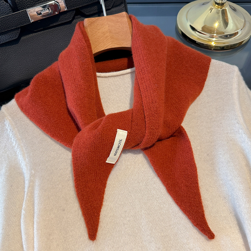 Shawl Wrap Winter - 100% lã estilo coreano malha triangular