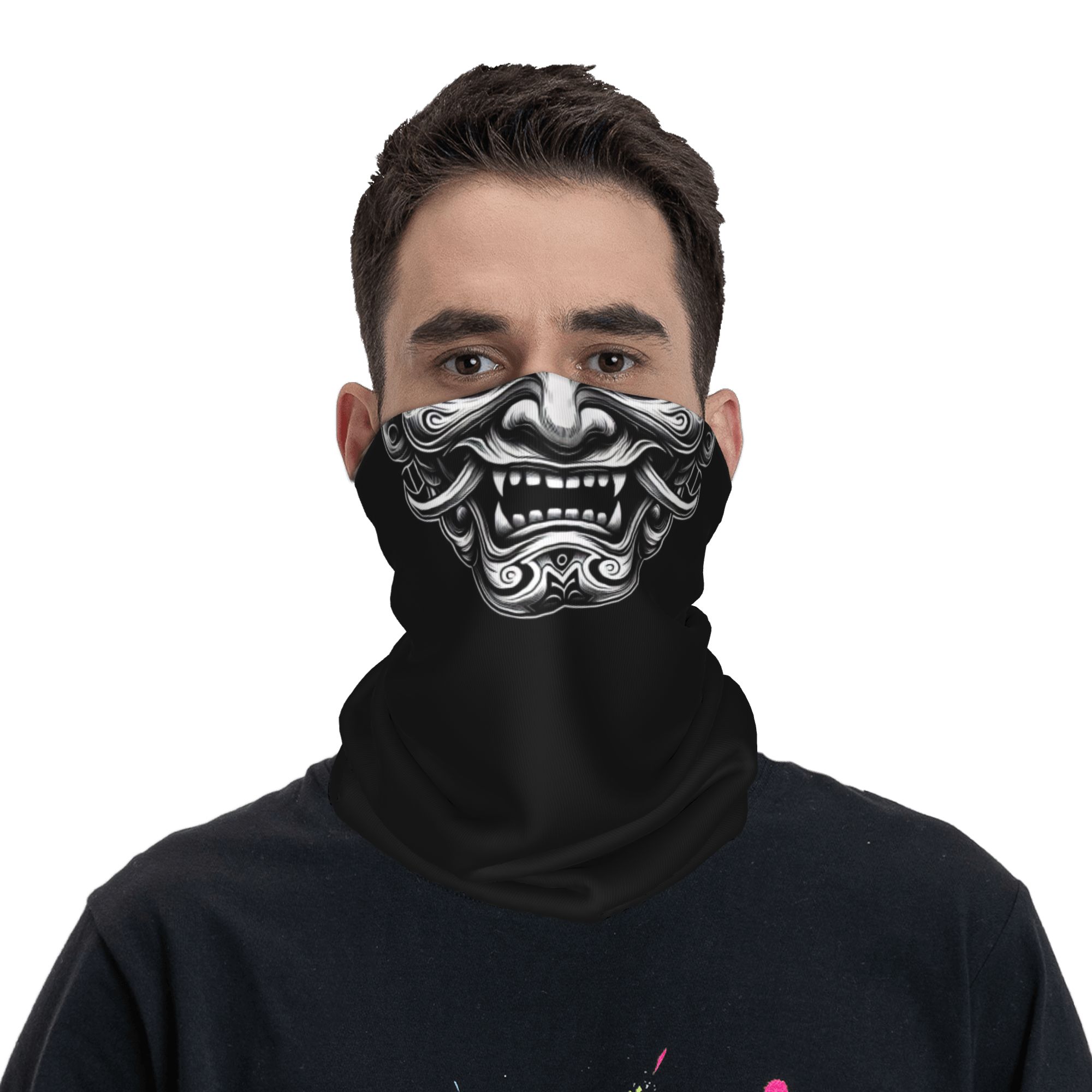 Personalizado samurai oni demô - Neck Gaiter Fleece avaliação e preço
