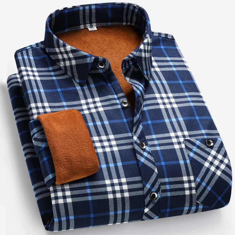 Outono e inverno masculino for - Flannel Shirt Lined avaliação e preço