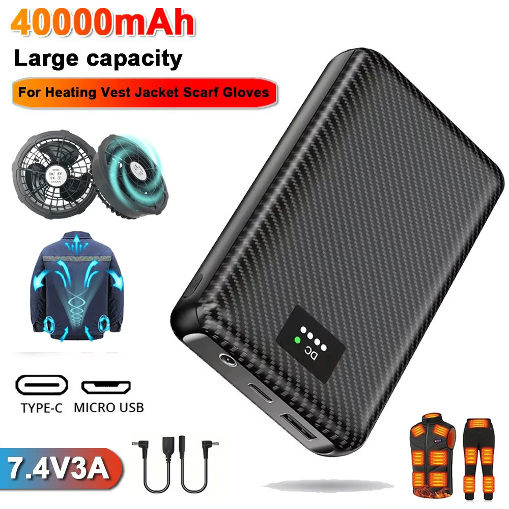 Ranwomen 30000/40000mAh Powerb - Heated Vest Battery avaliação e preço