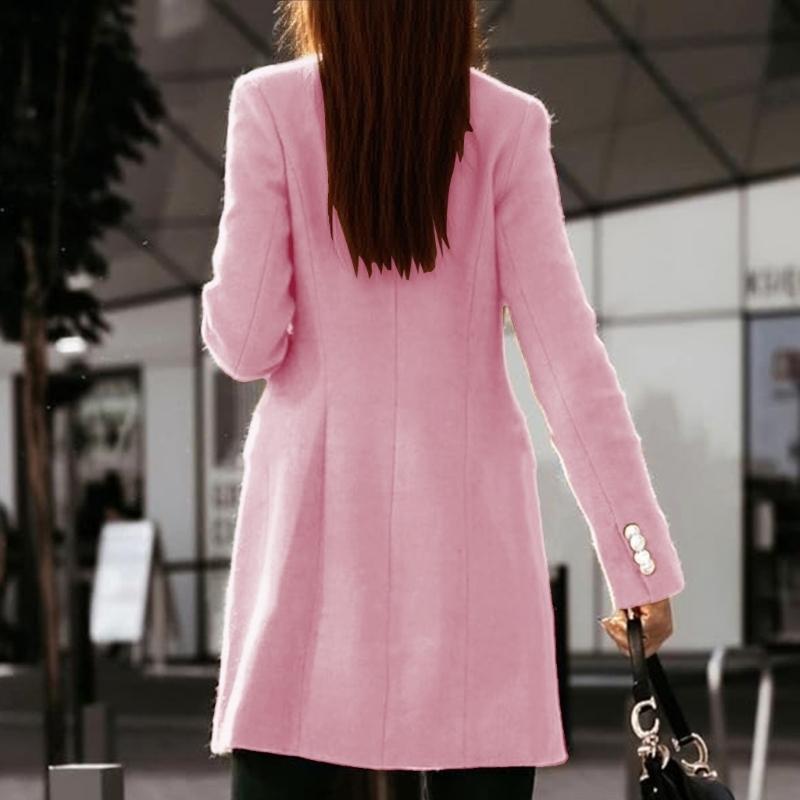 Casacos femininos lã outono in - Wool Coat Peacoat avaliação e preço
