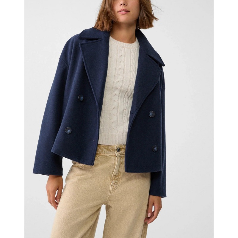 Casaco Feminino Oversized de L - Wool Coat Peacoat avaliação e preço