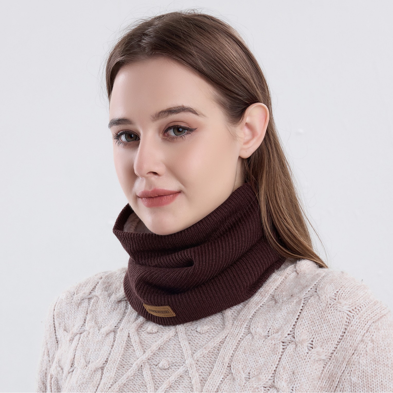 Gola Térmica de Cor Sólida com - Neck Gaiter Fleece avaliação e preço