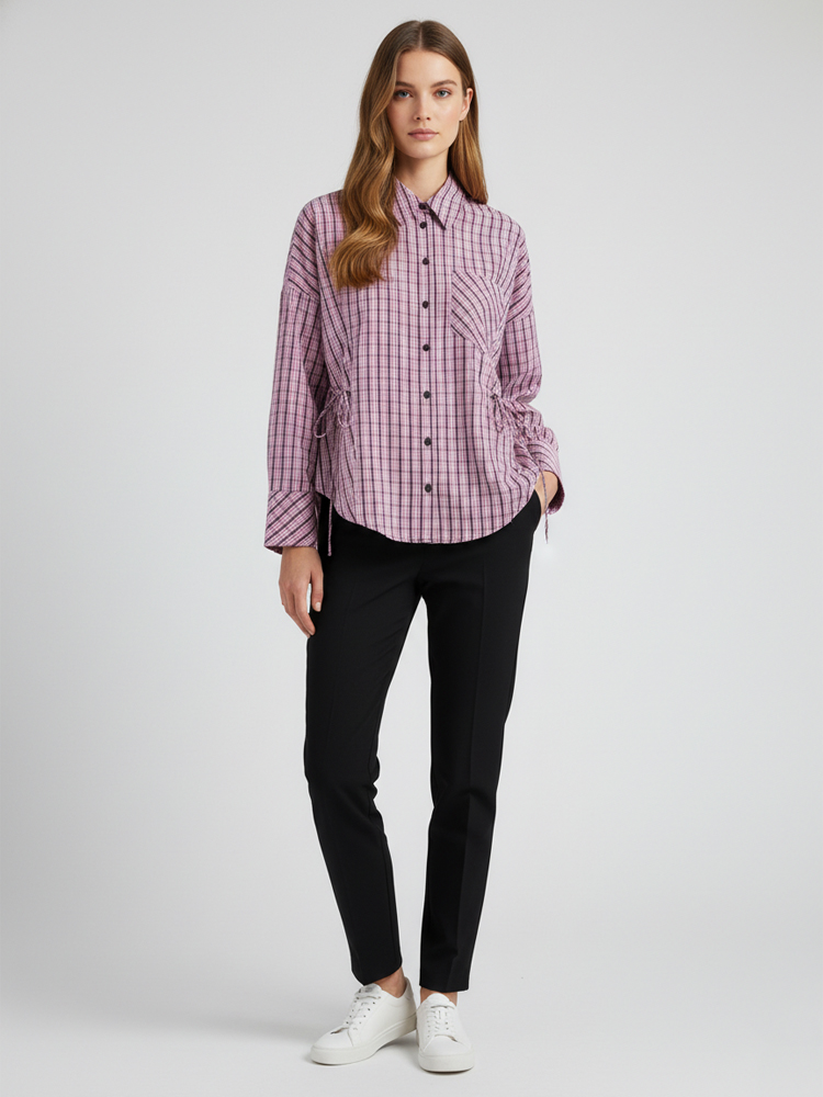 Camisa Xadrez Feminina Elegant - Flannel Shirt Lined avaliação e preço
