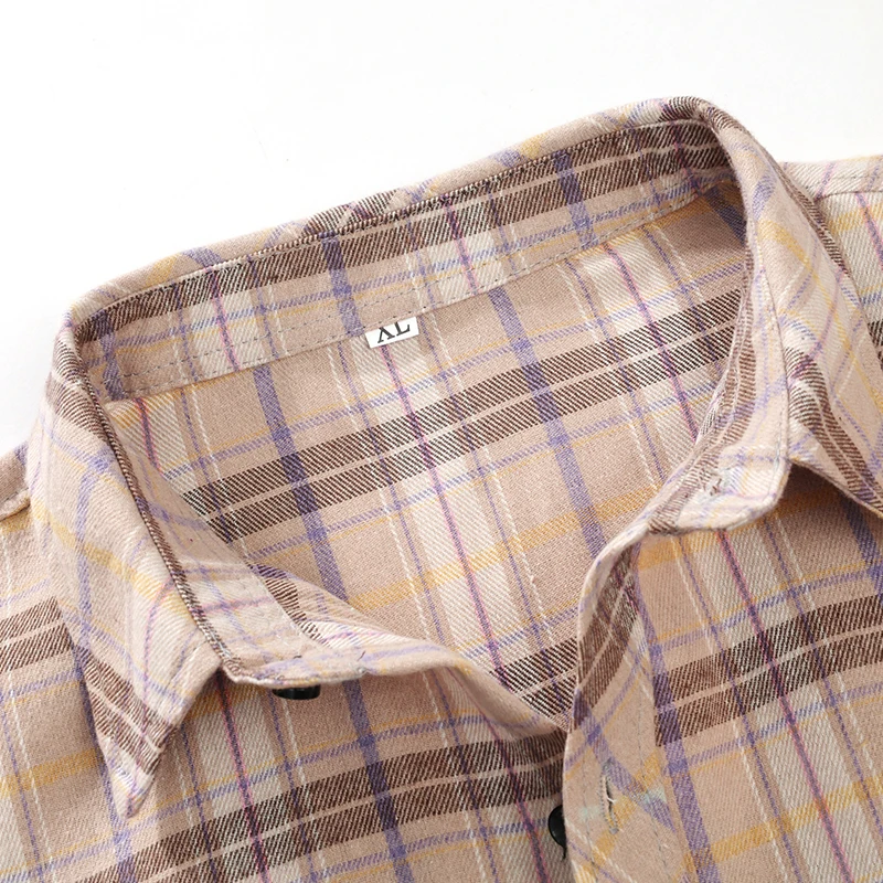 Camisas masculinas casuais de  - Flannel Shirt Lined avaliação e preço